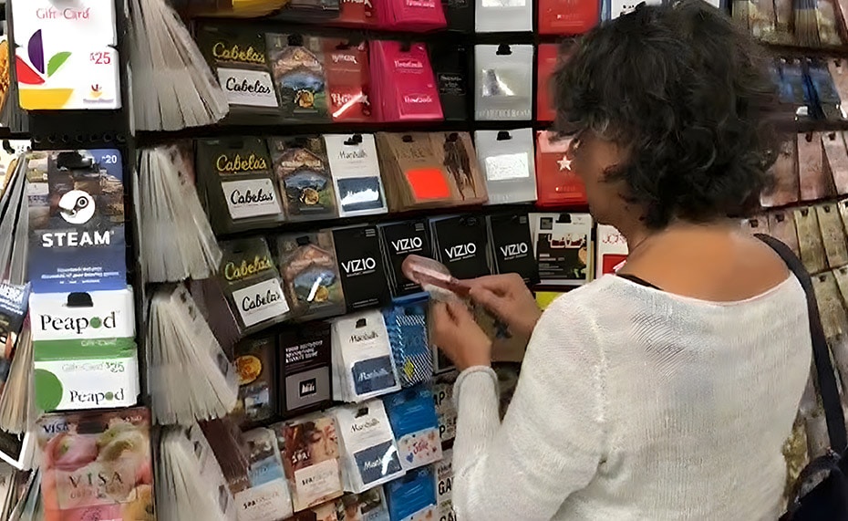 Gift cards xmas shopping for VMA